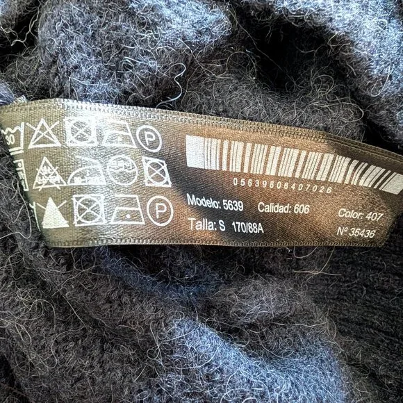 Massimo Dutti Womens Size S Blue Alpaca Wool Cashmere Blend Oversized Cardigan - Picture 12 of 12